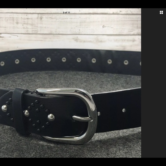 Style & Co Studded Pattern Belt Black 28-32” As Is - Picture 4 of 10